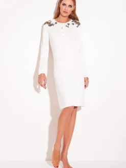 Edle Nachthemden^Chiara Fiorini Modal Nachthemd CREMA wollweiß von creme