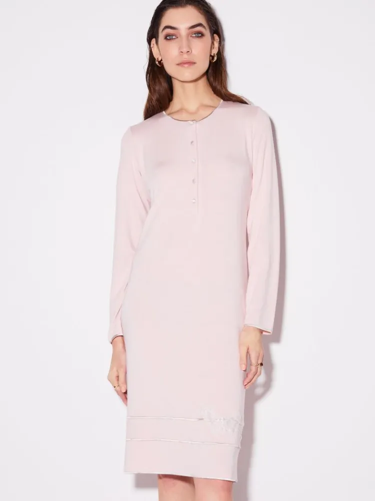 Edle Nachthemden^Chiara Fiorini Modal Nachthemd kurz mit Knopfleiste von