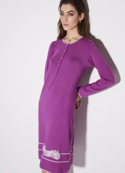 Edle Nachthemden^Chiara Fiorini Modal Nachthemd mit Knopfleiste von