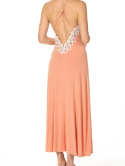 Edle Nachthemden|Alle Negligés^Ritratti Modal Neglige BOUQUET lachs-rosé von lachs-apricot