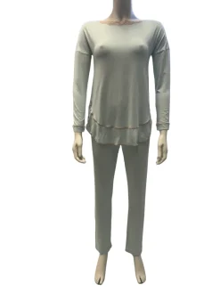 Feine Pyjamas^Paladini Modal Pyjama ASSISI nur noch in mintgrün von mintgrün mit creme