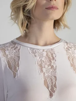 Feine Pyjamas^Verdiani Modal Pyjama SNOW in weiss von cremeweiss