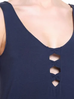 Edle Nachthemden^Verdiani Modal Träger-Nachthemd WKND No. 17 von dunkelblau