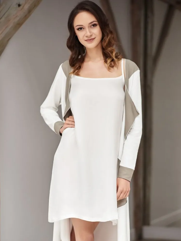 Strandkleider & Sommerkleider|Freizeit- & Reisekleidung^Gattina Nachthemd vegan SVENJA aus Cupro von