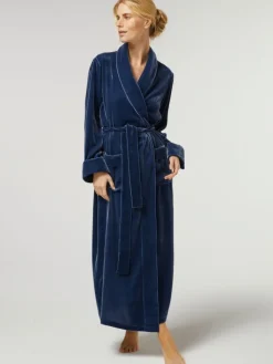 Lounge-Wear|Exquisite Morgenmäntel^Vivis Nicki Morgenmantel lang DANIELA elegant von