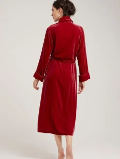 Lounge-Wear|Exquisite Morgenmäntel^Vivis Nicki Morgenmantel lang DANIELA elegant von