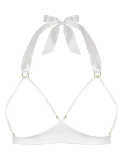 Sexy Kleinigkeiten|Alle Bhs^Cadolle Offener Triangel-BH GEISHA SG mit Schmuck-Kristallen von elfenbein oder schwarz