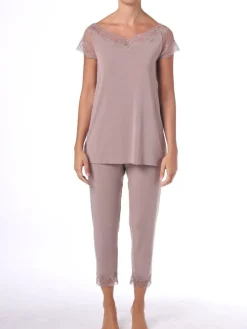 Feine Pyjamas^IMEC Pyjama COLETTE mit Modal von taupe