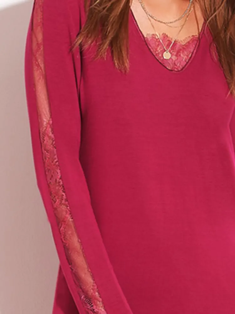 Feine Pyjamas^Chiara Fiorini Pyjama LAMPONE himbeer-rot von himbeer rot