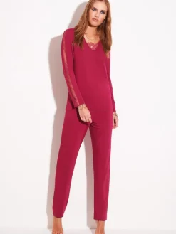 Feine Pyjamas^Chiara Fiorini Pyjama LAMPONE himbeer-rot von himbeer rot