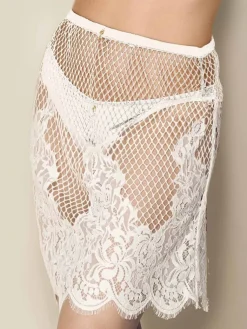 Unterröcke^Escora Rock VALENTINA Netz mit Spitze von schwarz oder weiss