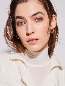 Lounge-Wear^Chiara Fiorini Rollkragenshirt VISCOSE MIX  von mit Kaschmir