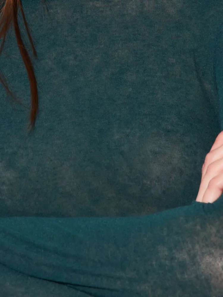 Lounge-Wear^Chiara Fiorini Rollkragenshirt VISCOSEMIX fein von mit Kaschmir
