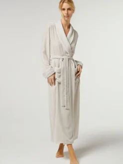 Lounge-Wear|Exquisite Morgenmäntel^Vivis Samt Morgenmantel lang DANIELA von mit Seide