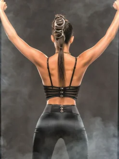 Spaghettiträger Tops|Alle Corsagen^RCrescentini Satin Bustier FENICE von Black Mirror schwarz