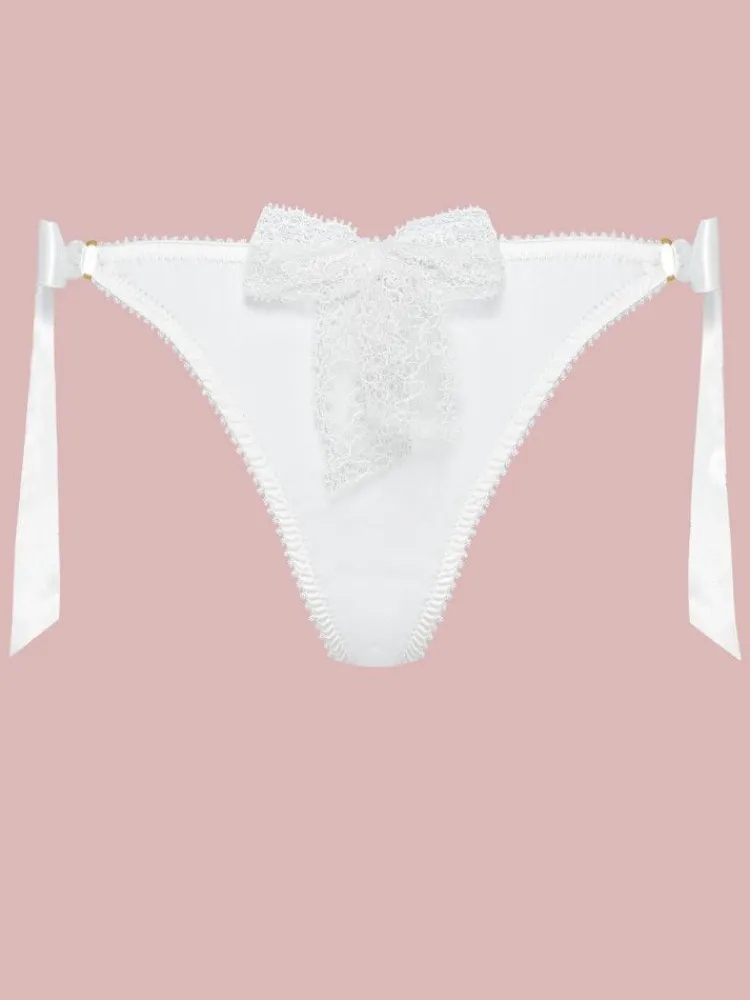 Sexy Kleinigkeiten|Alle Slips^Cadolle Satin Culotte GEISHA uni mit Schleifen von