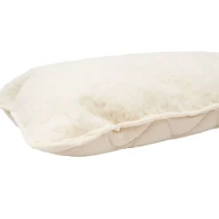 Naturhaarkissen^f.a.n. Frankenstolz Schafwolle LAMMFLOR KOPFKISSEN oder Nackenrolle von natur-f.a.n. creme / natur