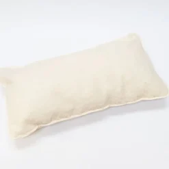 Naturhaarkissen^f.a.n. Frankenstolz Schafwolle LAMMFLOR KOPFKISSEN oder Nackenrolle von natur-f.a.n. creme / natur