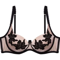 Alle Bhs^Dita von Teese Schalen-BH PARK AVENUE  von mit Seide vintage pink oder schwarz mit schwarzer Spitze