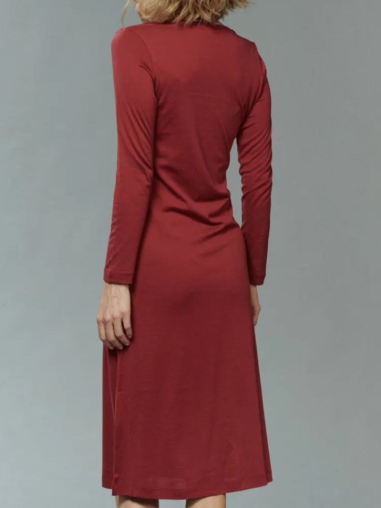 Seiden Basics|Seide Sleepshirt^Kokon Zwo Seide & Bio-Baumwolle LANGARM NACHTHEMD