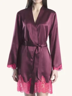 Morgenmantel Mit Seide^Aubade Seide Kimono SOIE D´AMOUR Luxus