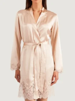 Morgenmantel Kurz|Morgenmantel Aus Satin^Aubade Seide Kimono TOI MON AMOUR Uni Farben von