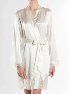 Morgenmantel Kurz|Morgenmantel Aus Satin^Aubade Seide Kimono TOI MON AMOUR Uni Farben von