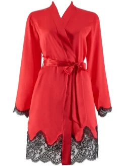 Morgenmantel Kurz|Morgenmantel Aus Satin^Aubade Seide Kimono TOI MON AMOUR Uni Farben von