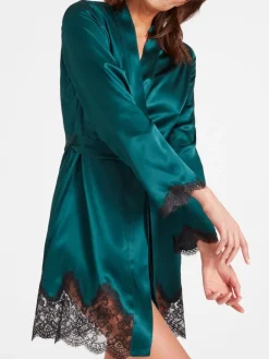 Morgenmantel Kurz|Morgenmantel Aus Satin^Aubade Seide Kimono TOI MON AMOUR viele Farben