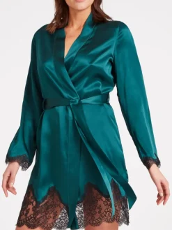 Morgenmantel Kurz|Morgenmantel Aus Satin^Aubade Seide Kimono TOI MON AMOUR viele Farben