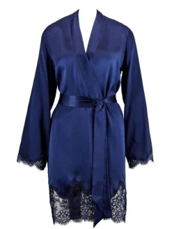 Morgenmantel Kurz|Morgenmantel Aus Satin^Aubade Seide Kimono TOI MON AMOUR viele Farben von