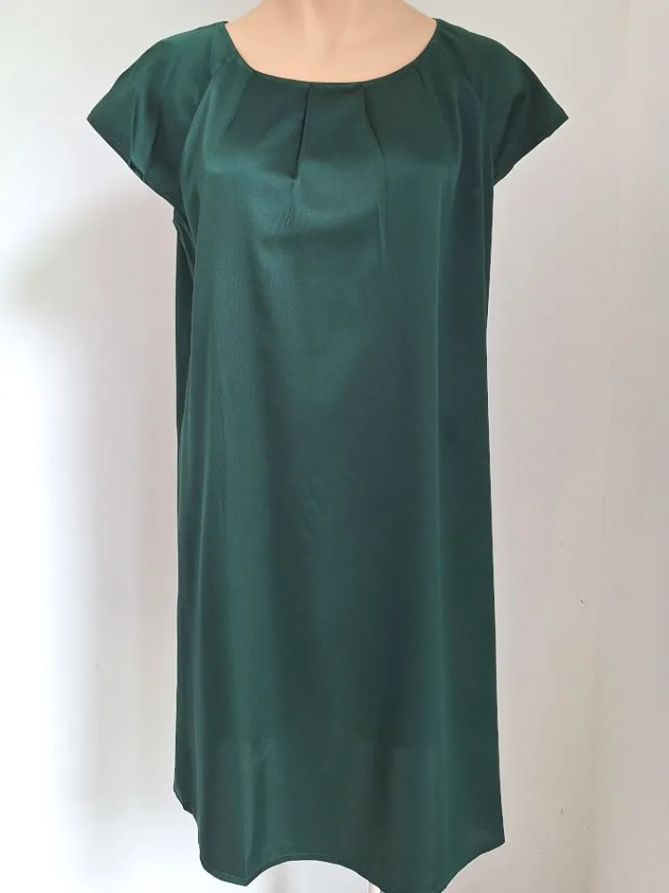 Seiden Basics|Seide Sleepshirt^Gattina Seide Kurzarm Nachtkleid SEDUZIONE DI SETA von grün