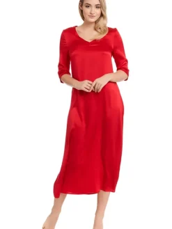 Seiden Basics|Seide Sleepshirt^Gattina Seide Langarm Nachtkleid SEDUZIONE DI SETA Satin von