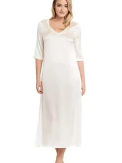 Seiden Basics|Seide Sleepshirt^Gattina Seide Langarm Nachtkleid SEDUZIONE DI SETA Satin von