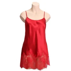 Mit Seidensatin|Tops Mit Seide^Marjolaine Seide Mini Combinette CHANTAGE edle Spitze von