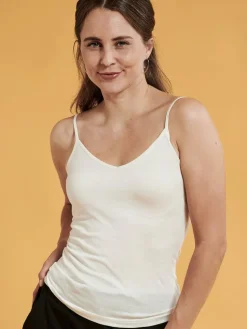 Spaghettiträger Tops|Mit Jersey & Wirkseide^Kokon Zwo Seide mit Bio-Baumwolle kbA SPAGHETTI-TOP Basic