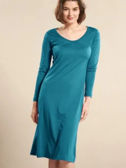 Seiden Basics|Seide Sleepshirt^Kokon Zwo Seide mit Bio-Baumwolle LANGARM NACHTHEMD