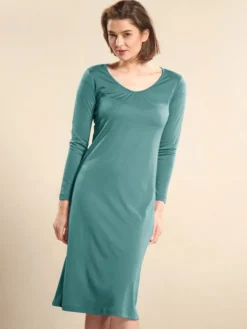 Seiden Basics|Seide Sleepshirt^Kokon Zwo Seide mit Bio-Baumwolle LANGARM NACHTHEMD