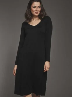 Seiden Basics|Seide Sleepshirt^Kokon Zwo Seide mit Bio-Baumwolle LANGARM NACHTHEMD von