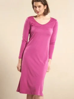 Seiden Basics|Seide Sleepshirt^Kokon Zwo Seide mit Bio-Baumwolle LANGARM NACHTHEMD von