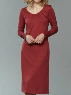 Seiden Basics|Seide Sleepshirt^Kokon Zwo Seide mit Bio-Baumwolle LANGARM NACHTHEMD von