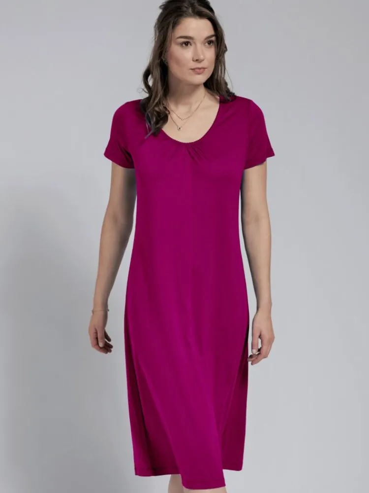 Seiden Basics|Seide Sleepshirt^Kokon Zwo Seide mit Bio-Baumwolle NACHTHEMD Kurzarm von