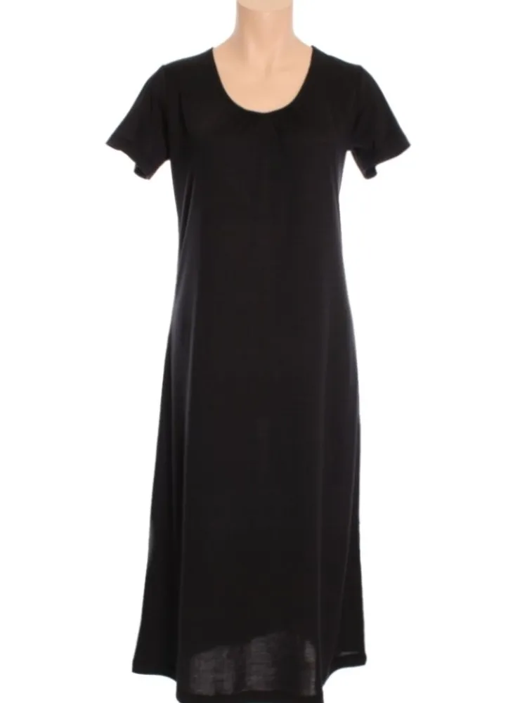 Seiden Basics|Seide Sleepshirt^Kokon Zwo Seide mit Bio-Baumwolle NACHTHEMD Kurzarm von