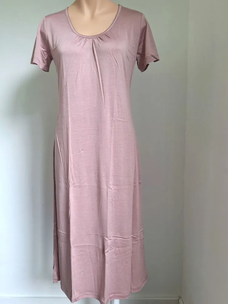 Seiden Basics|Seide Sleepshirt^Kokon Zwo Seide mit Bio-Baumwolle NACHTHEMD Kurzarm von