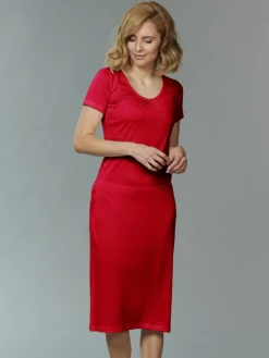 Seiden Basics|Seide Sleepshirt^Kokon Zwo Seide mit Bio-Baumwolle NACHTHEMD Kurzarm von