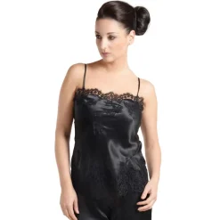 Tops Mit Spitze|Spaghettiträger Tops^Marjolaine Seide mit Spitze Longtop JARDIN von