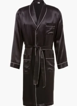 Seide Morgenmäntel^Zimmerli Seide Morgenmantel Herren SILK NIGHTWEAR 6000 knielang von