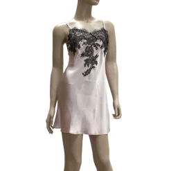 Seidennachthemd^Marjolaine Seide Nachthemd BACCARAT Calais Spitze von