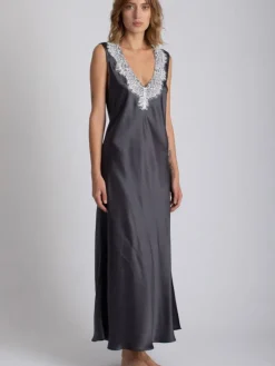 Seidennachthemd|Kleider^Vivis Seide Nachtkleid LEONA lang von