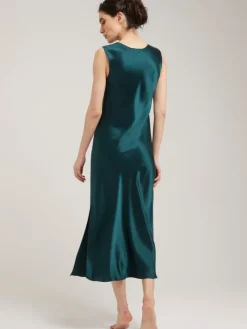 Seidennachthemd|Kleider^Vivis Seide Nachtkleid LEONA lang von